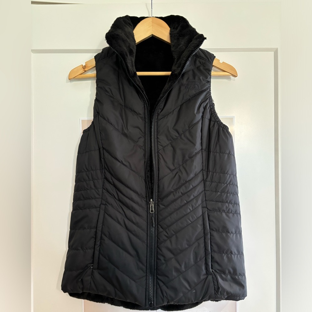 North Face black reversible vest